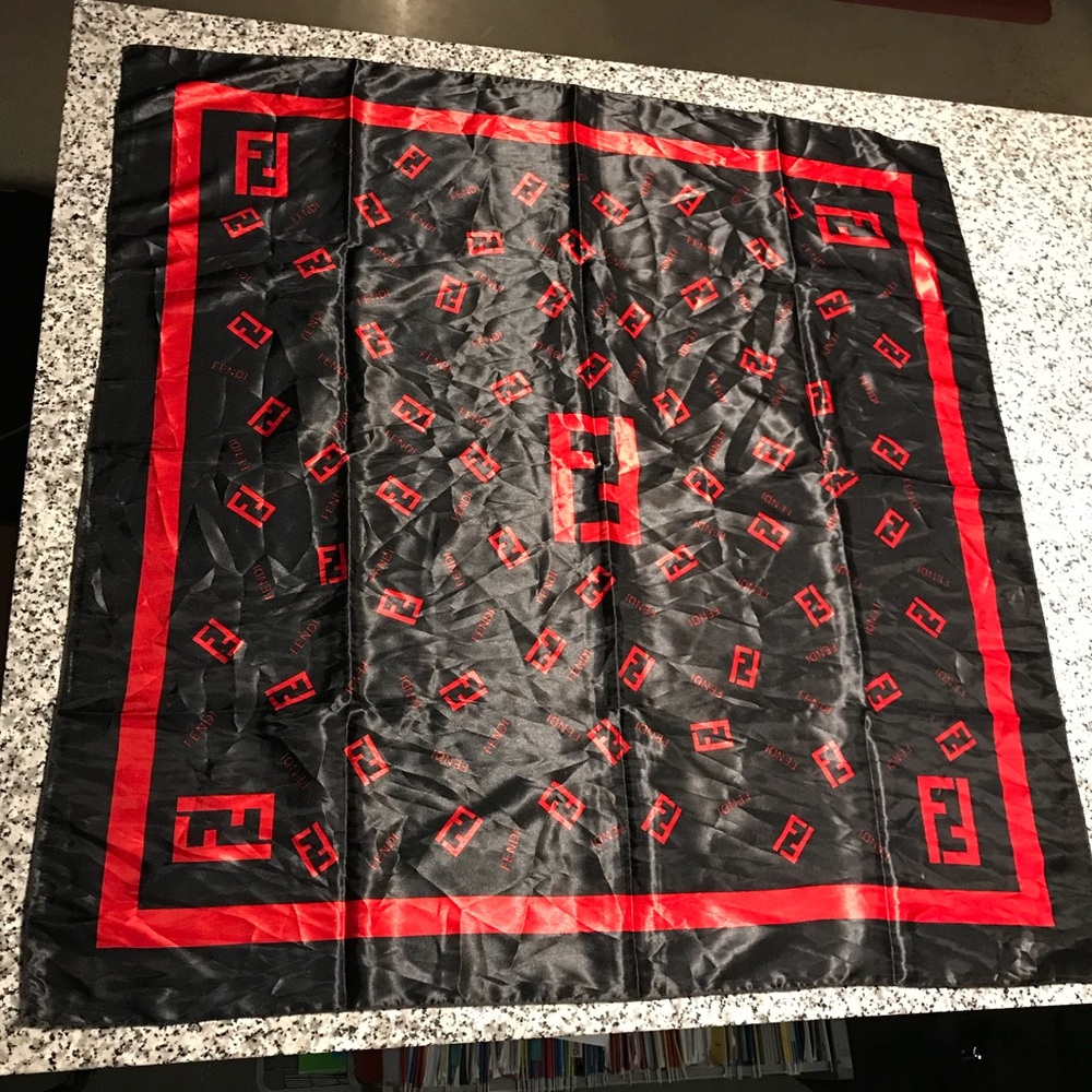 FENDI 100% Silk Oversized Scarf Paid $295